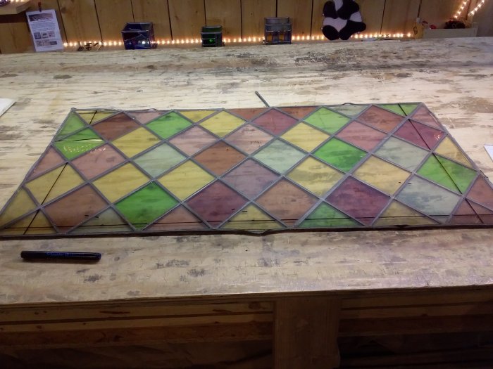 Huizen - Oud glas-in-lood in bovenlicht