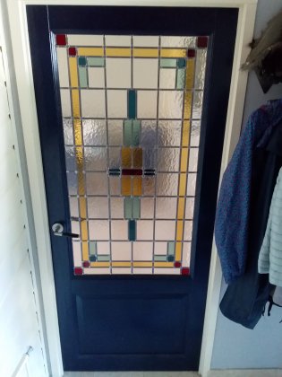 Almere - nieuw glas-in-lood tussendeur