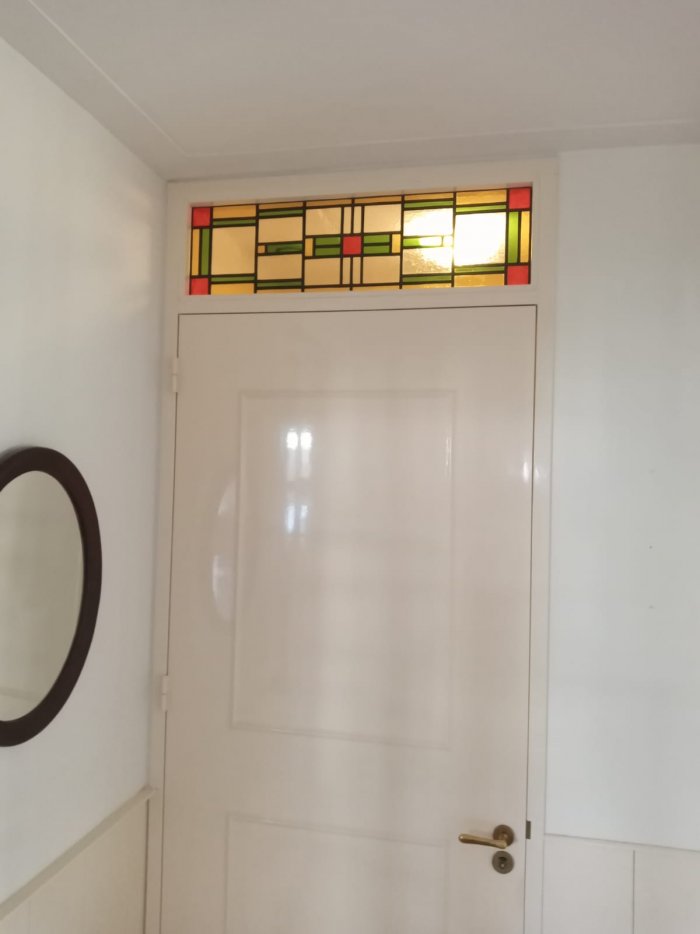 Huizen - nieuw glas-in-lood in bovenlicht