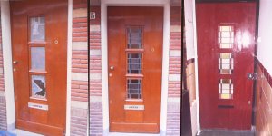 Utrecht - voordeur met glas-in-lood