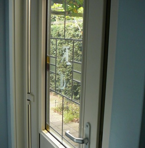Huizen - glas-in-lood in isolatieglas voordeur