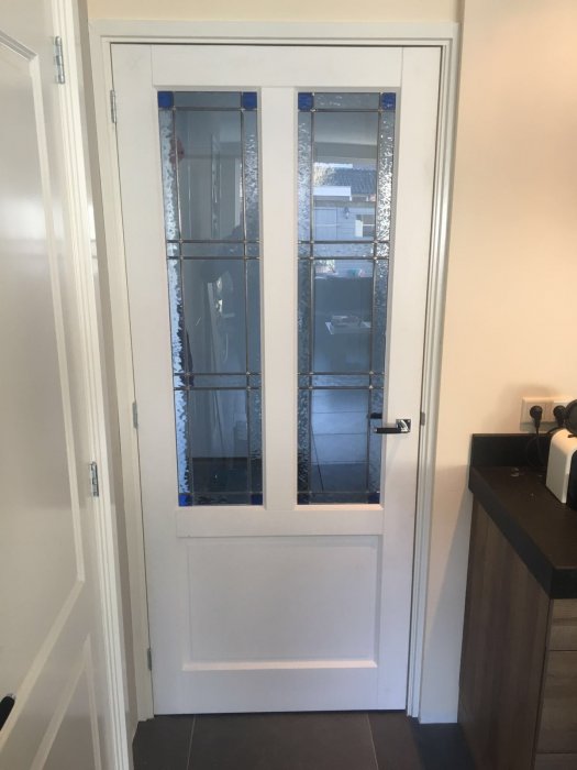Huizen - nieuw glas-in-lood in binnendeur