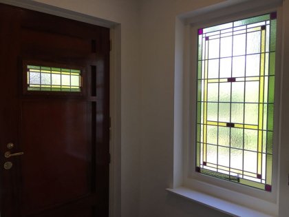 Huizen - nieuw glas-in-lood in voordeur en in isolatieglas