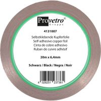 Provetro koperfolie zwart 6,4 mm (20 meter)