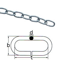 Ketting zilver op spoel (25 meter)