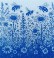 Bloemen & bijen - 10x10 cm