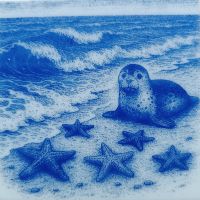 Zeehond - 10x10 cm