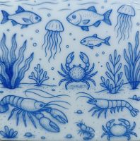 Zeebodem 1 - 10x10 cm