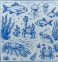 Zeebodem 3 - 10x10 cm